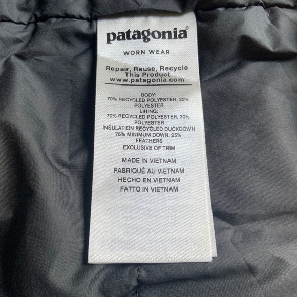 Patagonia Large Women Down Jacket Graphite - Picture 8 of 15